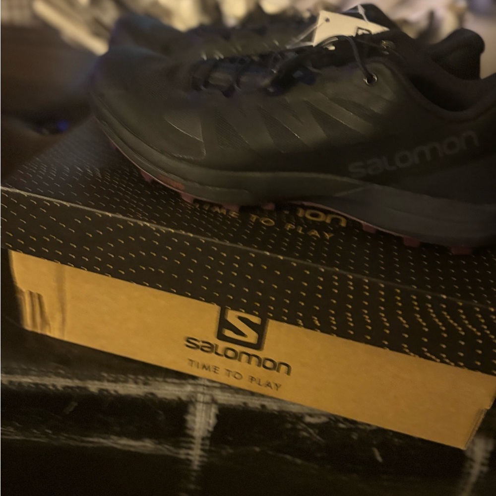 Salomon Trail Running  Sense Pro 3 W Shoes in Black and Purple - Picture 3 of 4